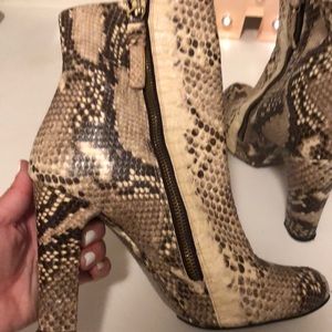 Beautiful condition snake skin booties